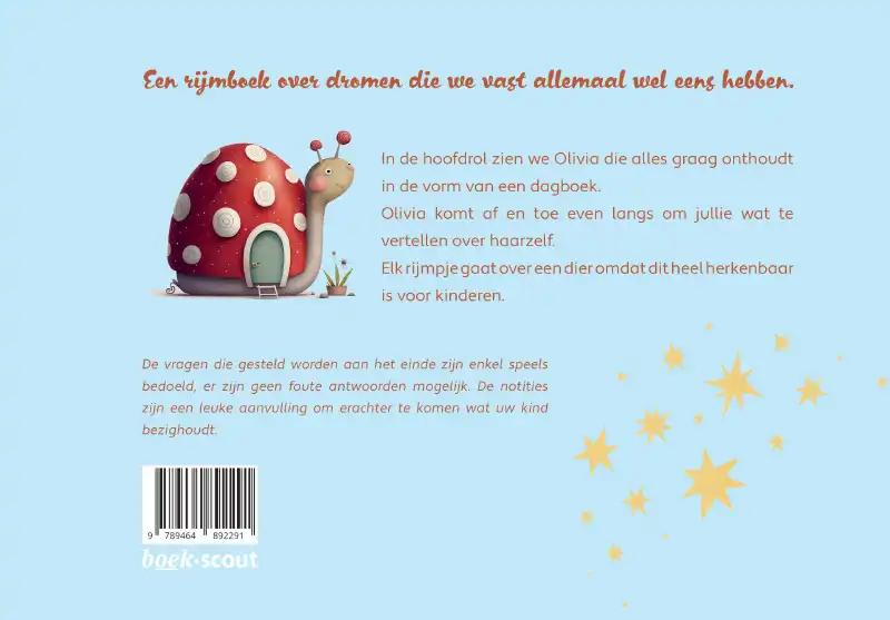 Olivia en haar dromendagboek achterkant