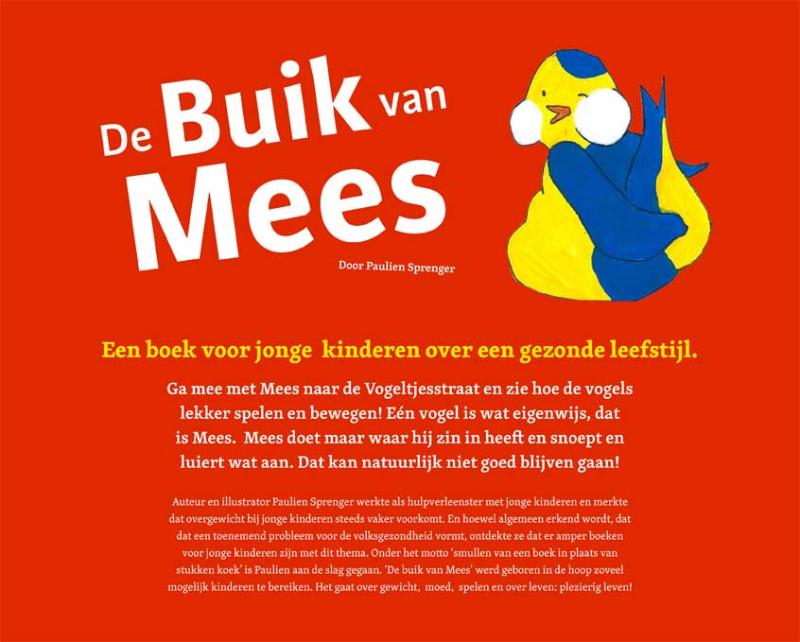 De buik van mees achterkant