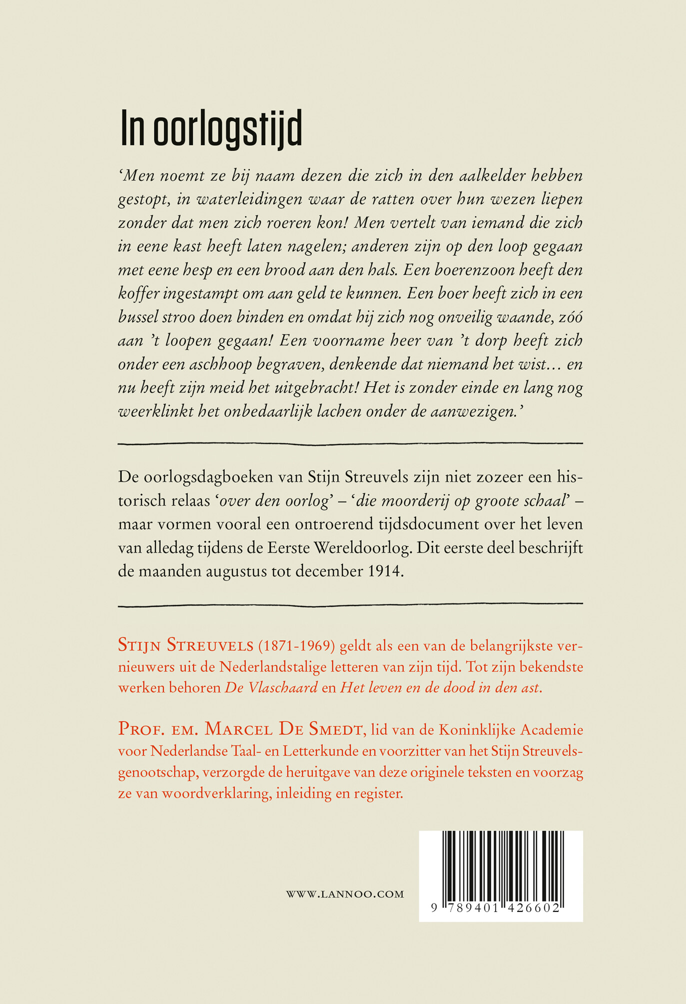 In oorlogstijd achterkant