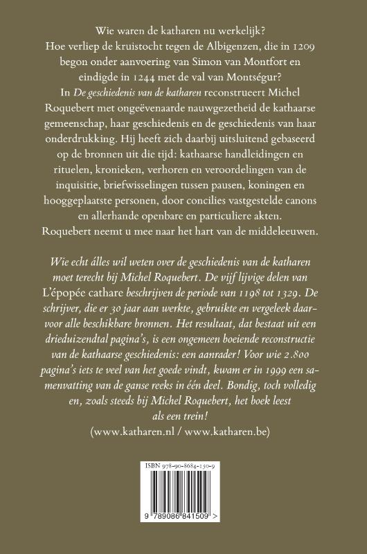 De geschiedenis van de katharen achterkant