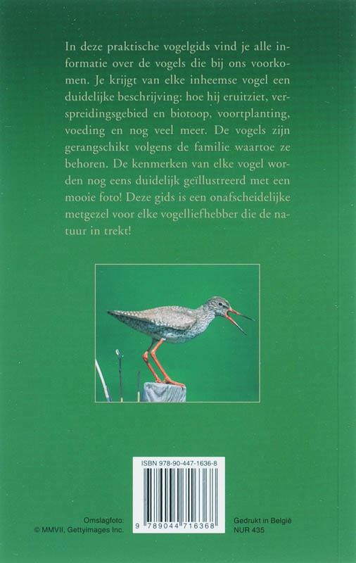 Deltas vogelgids achterkant