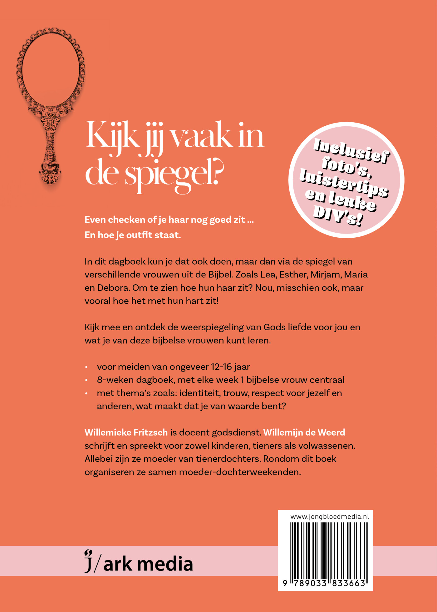 In de spiegel achterkant