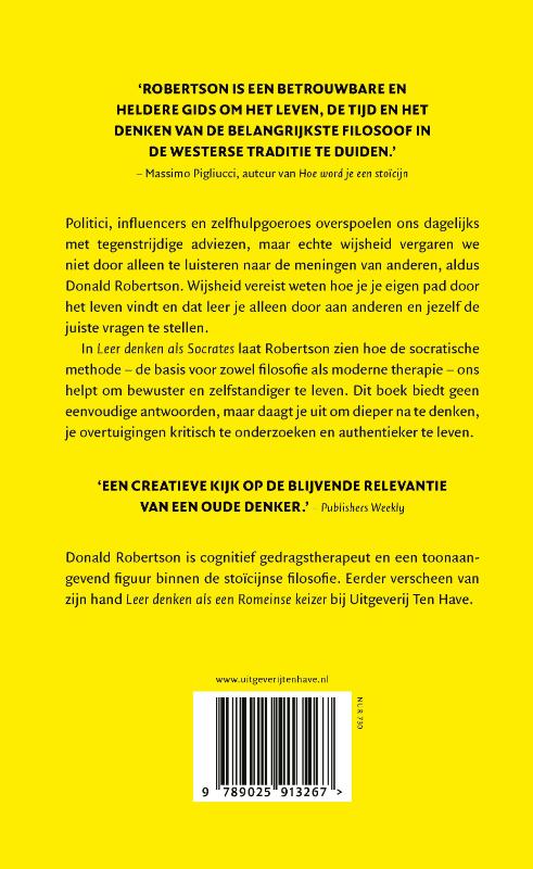 Leer denken als Socrates achterkant