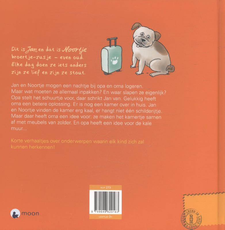 Jan & Noortje logeren bij opa en oma / Jan en Noortje achterkant