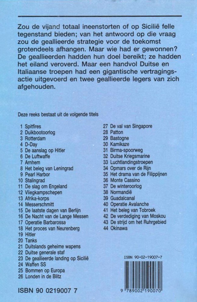 De geallieerde landing op Sicilië / Bibliotheek van de Tweede Wereldoorlog / 23 achterkant