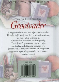 VOOR EEN HEEL BIJZONDERE GROOTVADER achterkant