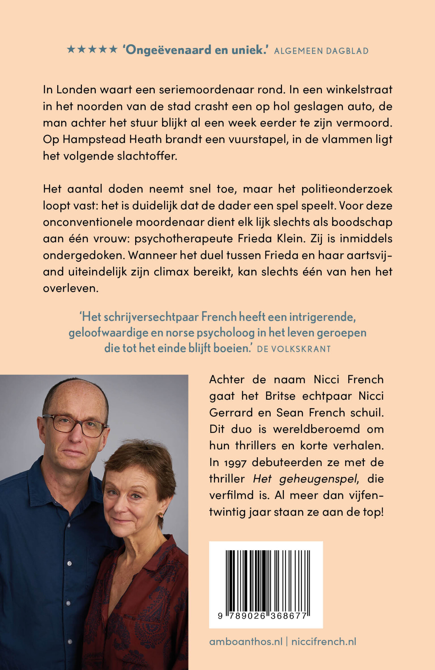 De dag van de doden / Frieda Klein / 8 achterkant