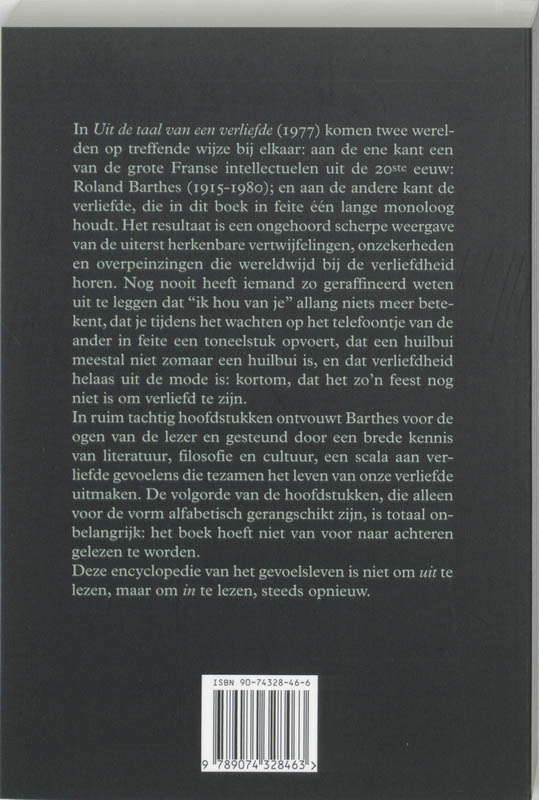 Uit de taal van een verliefde Uit de taal van een verliefde achterkant