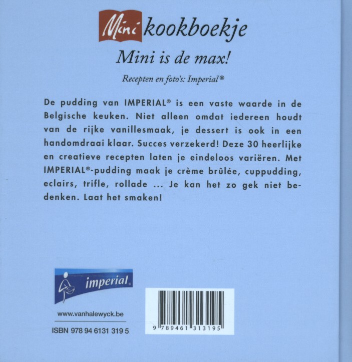 Imperial / Minikookboekje achterkant