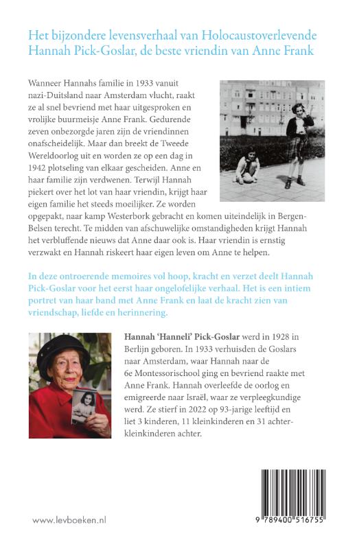 Mijn vriendin Anne Frank achterkant