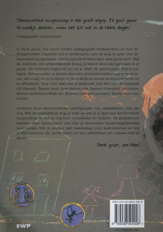 Denk groot, doe klein! achterkant
