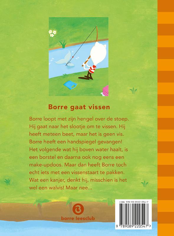 Borre gaat vissen / De Gestreepte Boekjes achterkant