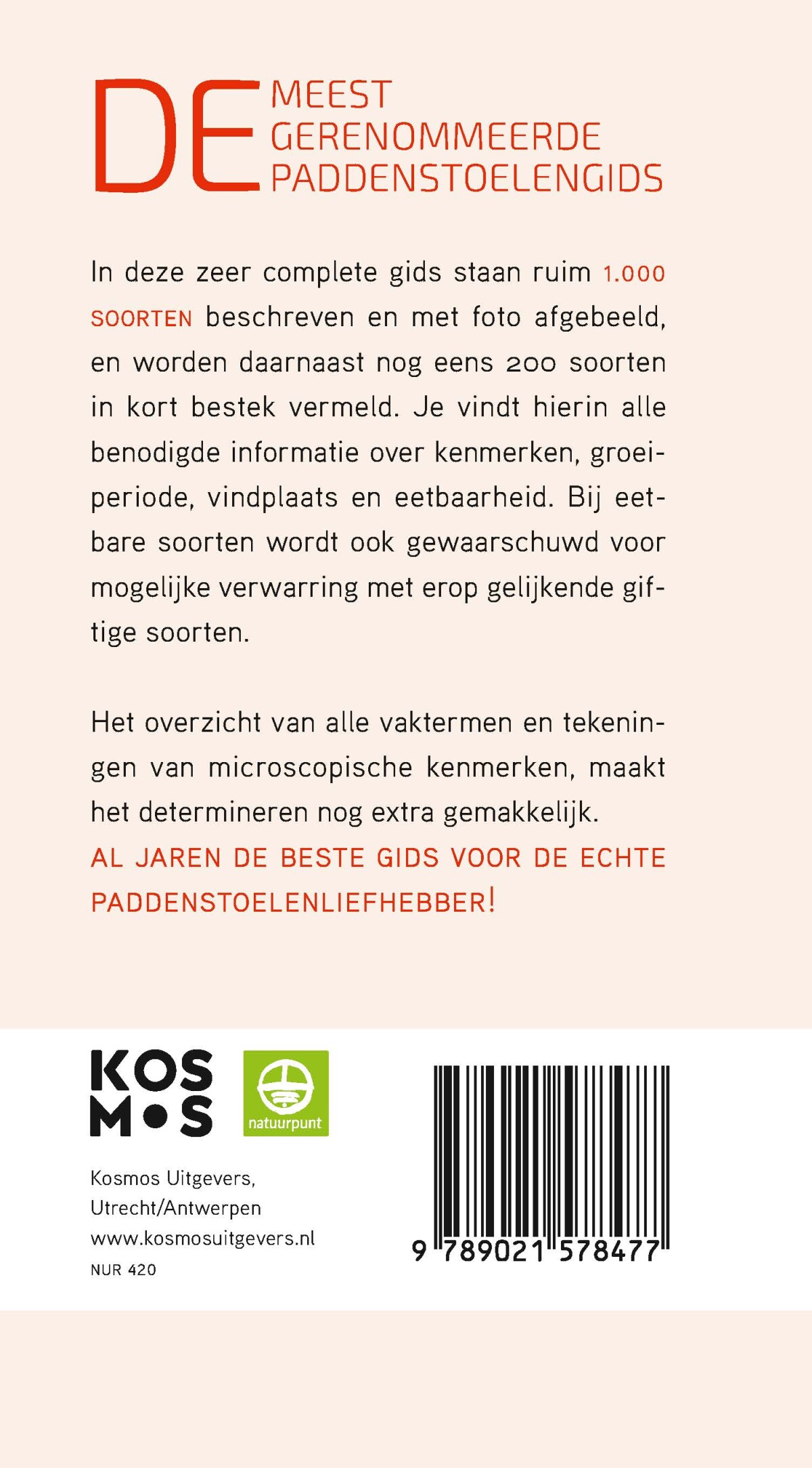 De grote paddenstoelengids voor onderweg achterkant