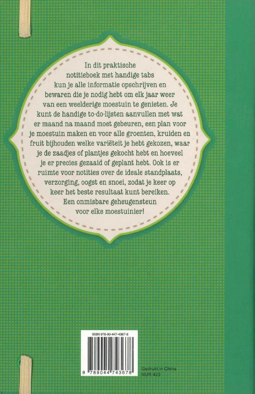 Notitieboek - Mijn moestuin achterkant