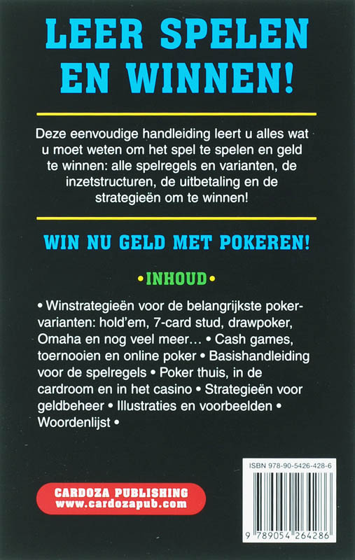 Speel Poker En Win ! achterkant