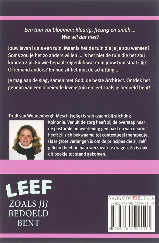 Leef zoals jij bedoeld bent / Pastoraar & toerusting achterkant