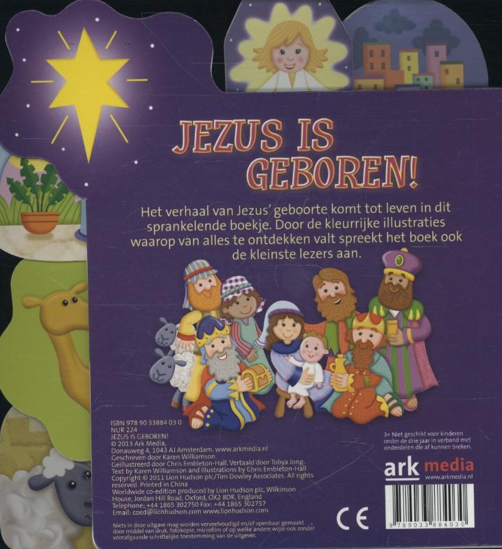 Jezus is geboren achterkant