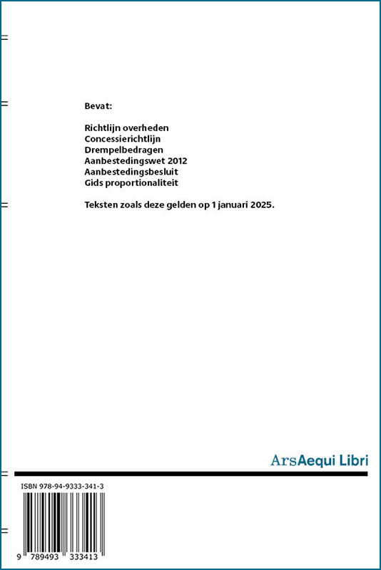 Aanbestedingsrecht / 2025 / Ars Aequi Wetseditie achterkant