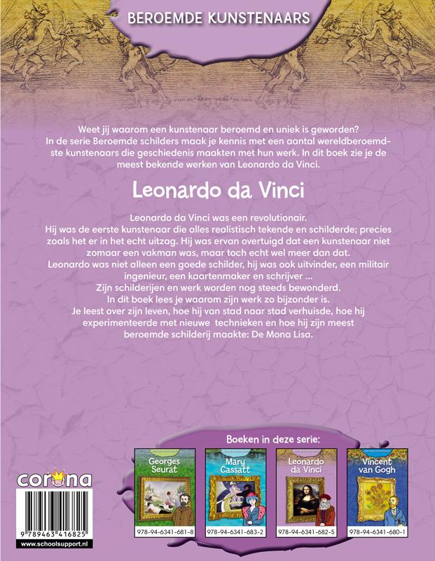 Leonardo da Vinci / Beroemde kunstenaars achterkant