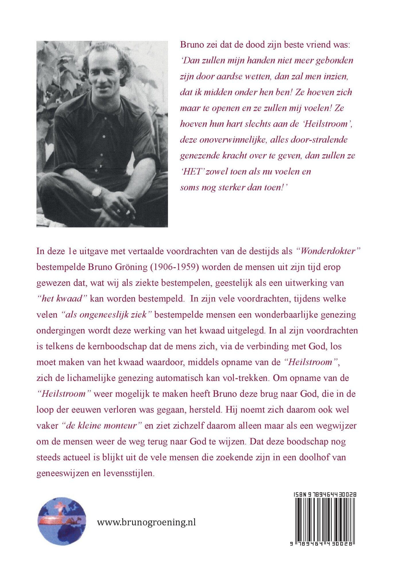 Bruno Gröning Toespraken 1949-1951 achterkant