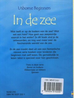 In de zee / Usborne beginners achterkant
