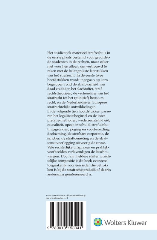 Studieboek materieel strafrecht Studieboek materieel strafrecht achterkant