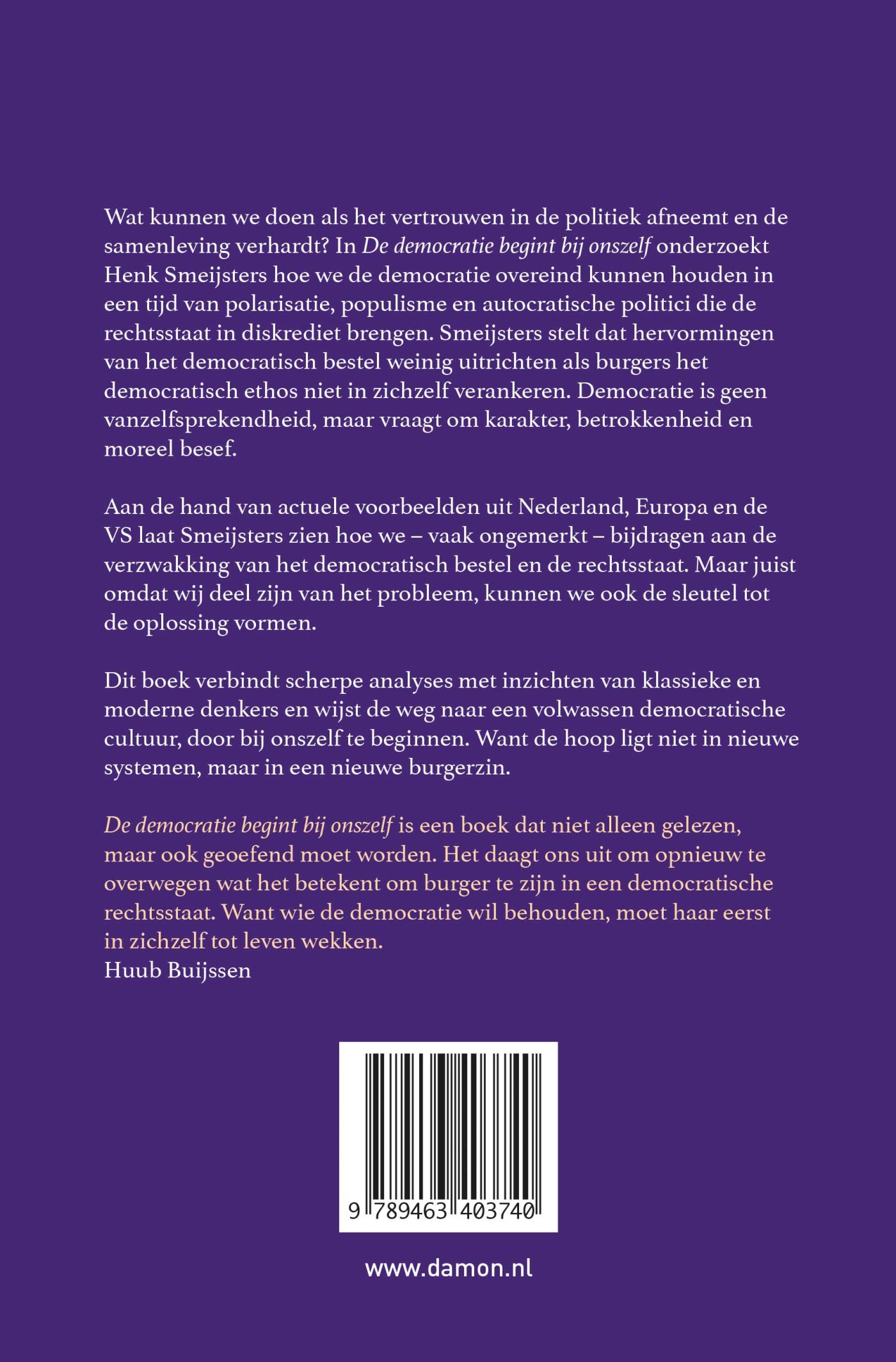 De democratie begint bij onszelf achterkant