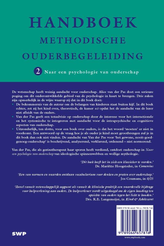 Handboek Methodische Ouderbegeleiding / 2 naar een psychologie van ouderschap / Handboek methodische ouderbegeleiding / 2 achterkant