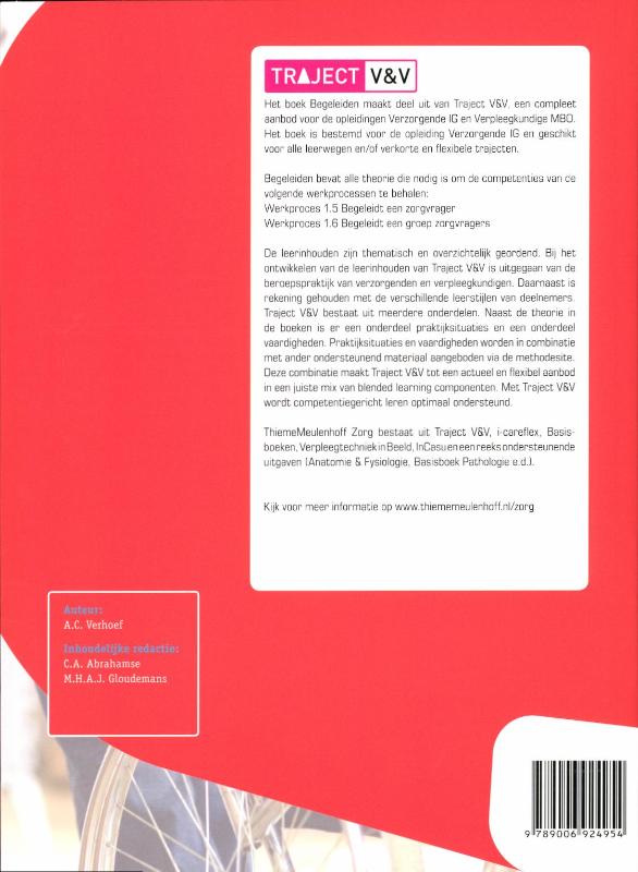 Begeleiden / niveau 3 / Traject Zorg & Welzijn Begeleiden / niveau 3 / Traject Zorg & Welzijn achterkant