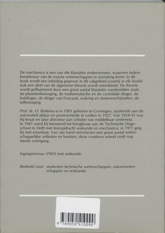Epsilon uitgaven 3: Theoretische mechanica / Epsilon uitgaven / 3 achterkant