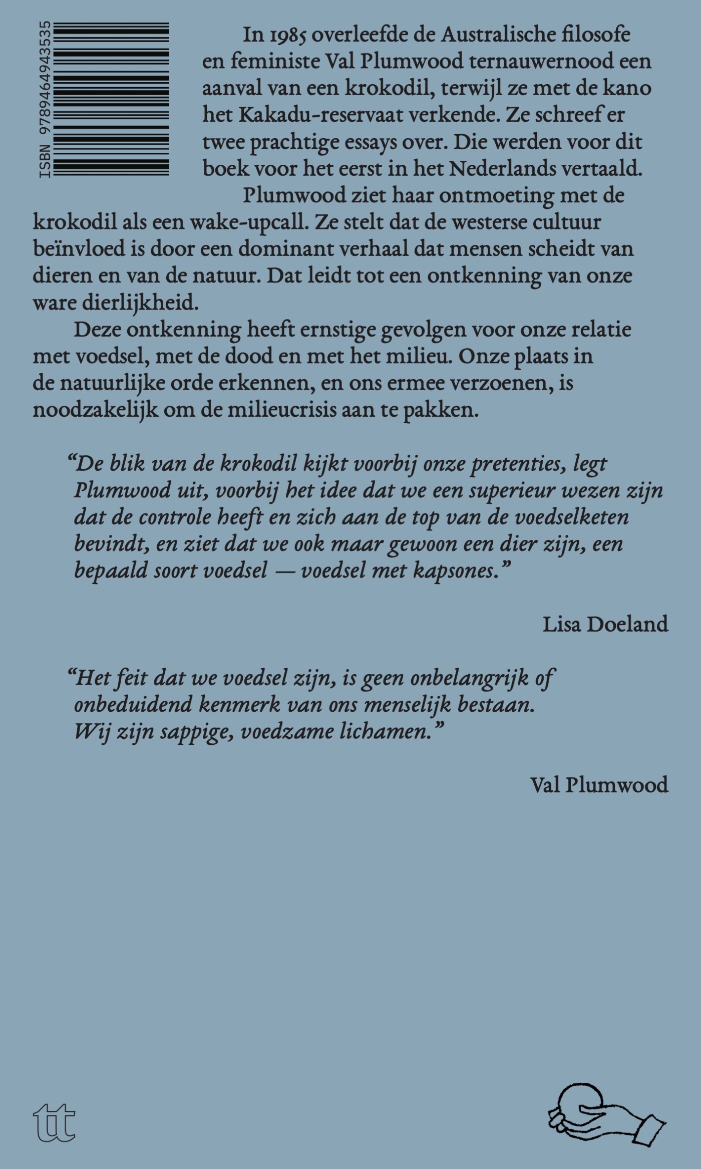 De ervaring prooi te zijn / Filosofische bibliotheek Diotima achterkant