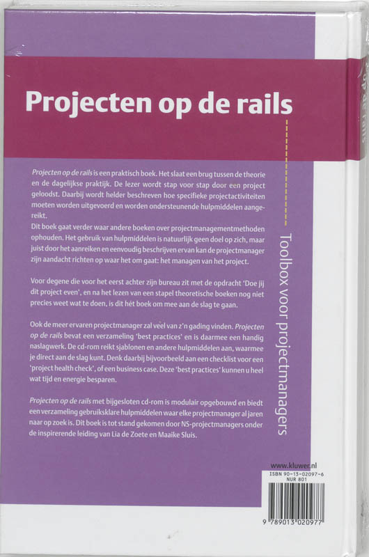 Projecten op de rails achterkant