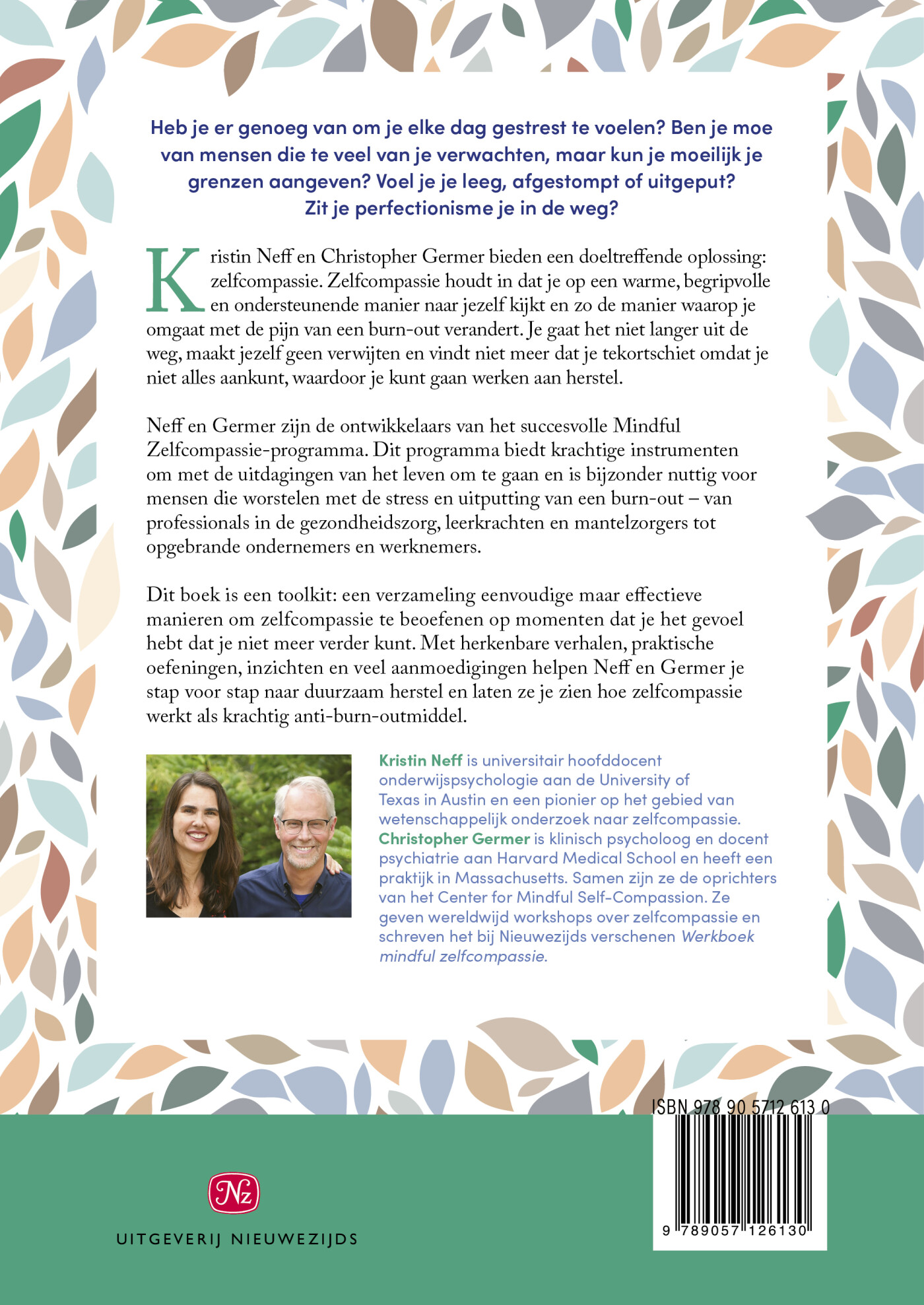 Mindful zelfcompassie bij burn-out achterkant