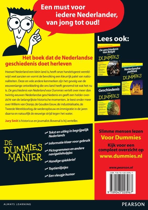 Voor Dummies - De geschiedenis van Nederland voor Dummies achterkant