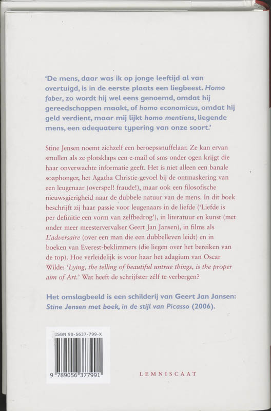 De Passie van Stine Jensen / Leugenaars achterkant