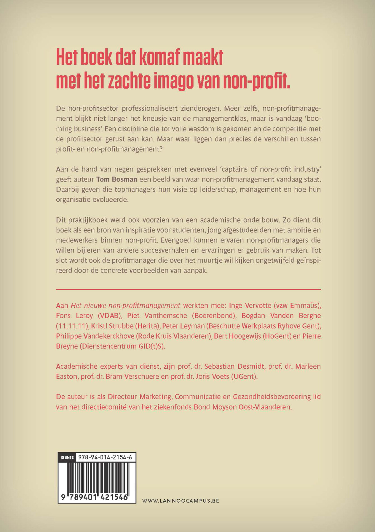 Het nieuwe non-profit management in theorie en praktijk achterkant
