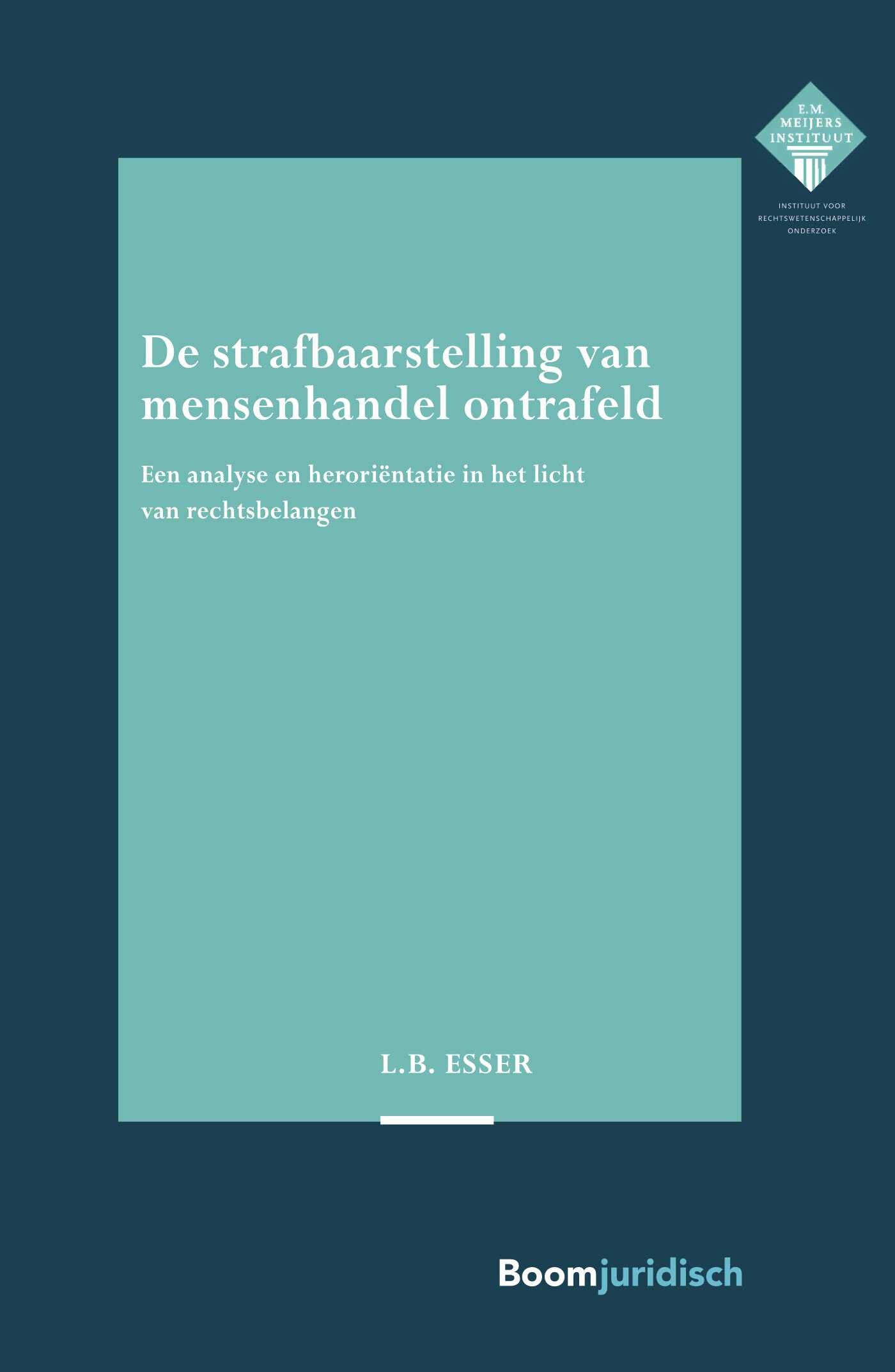 De strafbaarstelling van mensenhandel ontrafeld / E.M. Meijers Instituut voor Rechtswetenschappelijk Onderzoek / 325