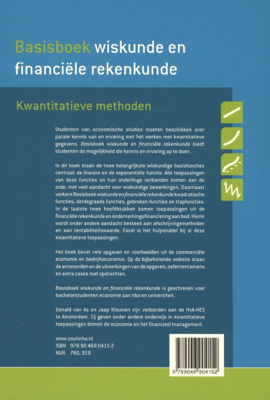 Basisboek wiskunde en financiële rekenkunde / Kwantitatieve methoden / 1 achterkant