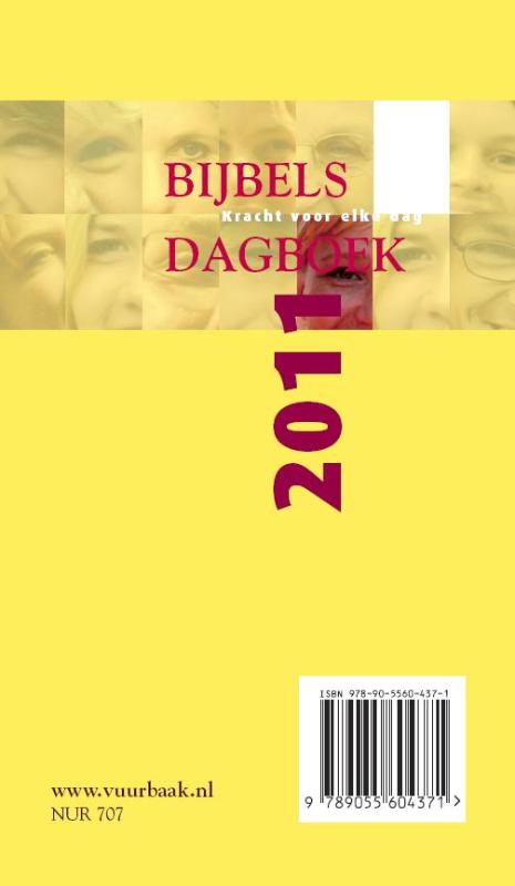 Bijbels Dagboek  / Kracht Voor Elke Dag 2011 achterkant