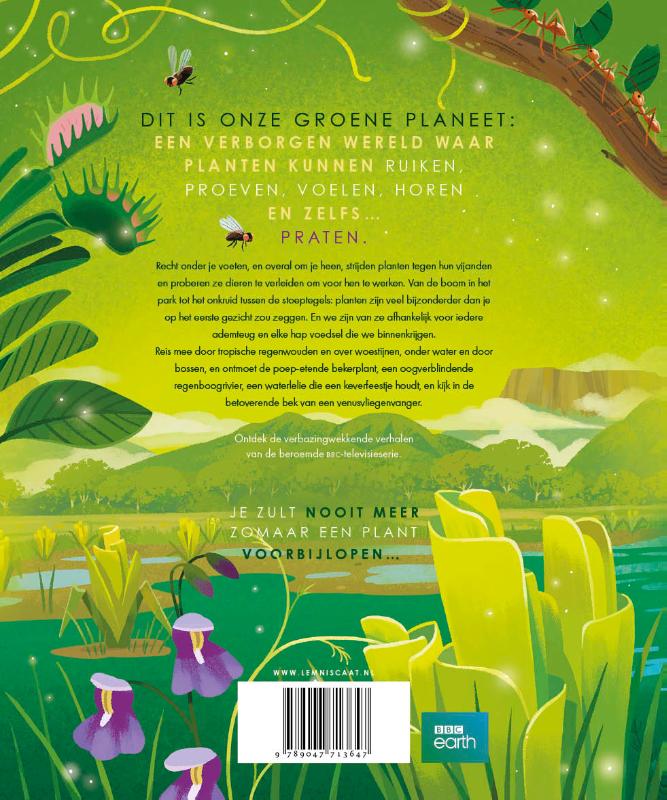 Groene planeet achterkant