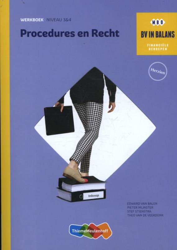 boekenbalie_9789006370843_cover Procedures en recht / niveau 3 en 4 / Werkboek / BV in balans