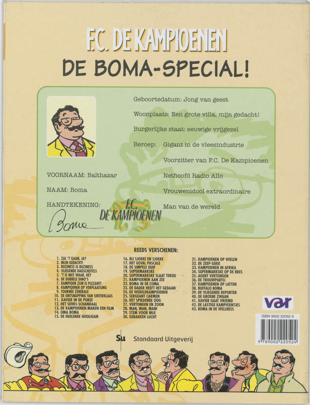 Boma Special / F.C. De Kampioenen Boma Special / F.C. De Kampioenen achterkant