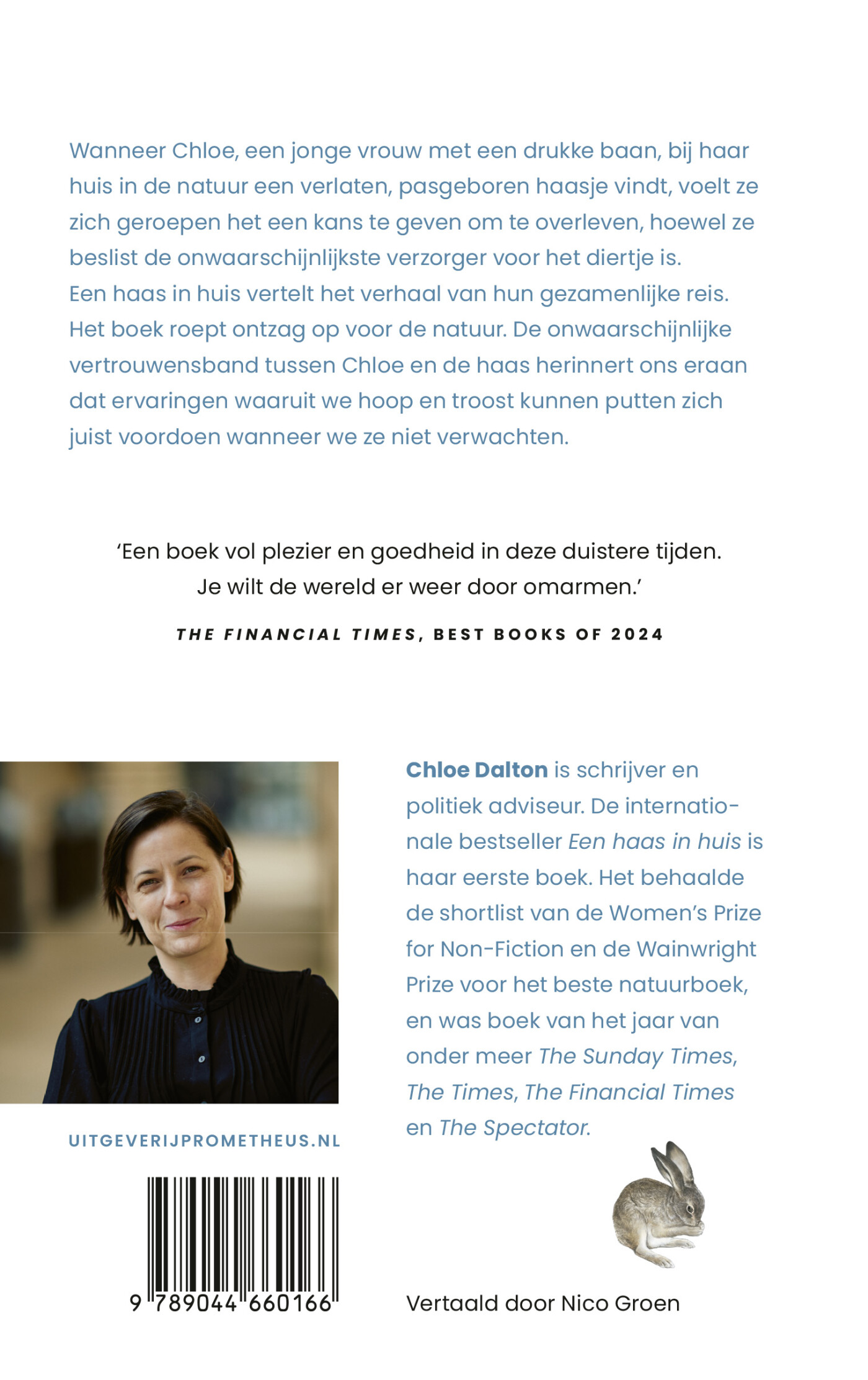 Een haas in huis achterkant