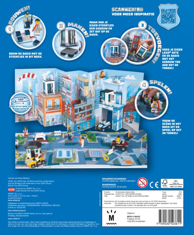 De snelle achtervolging / Lego City achterkant