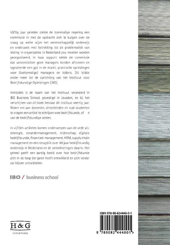 Bedrijfskunde door de jaren heen achterkant