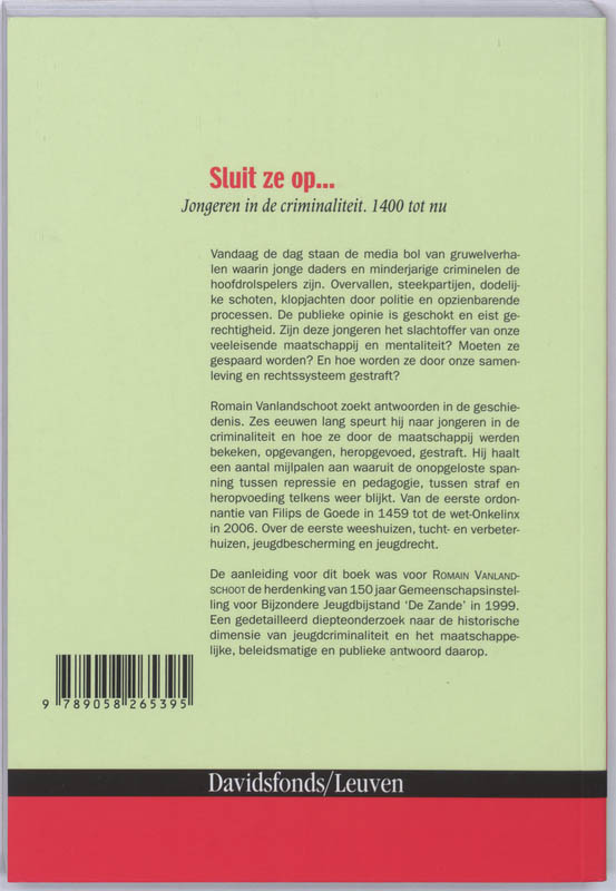 Sluit ze op ... Sluit ze op.. - R. Vanlandschoot achterkant