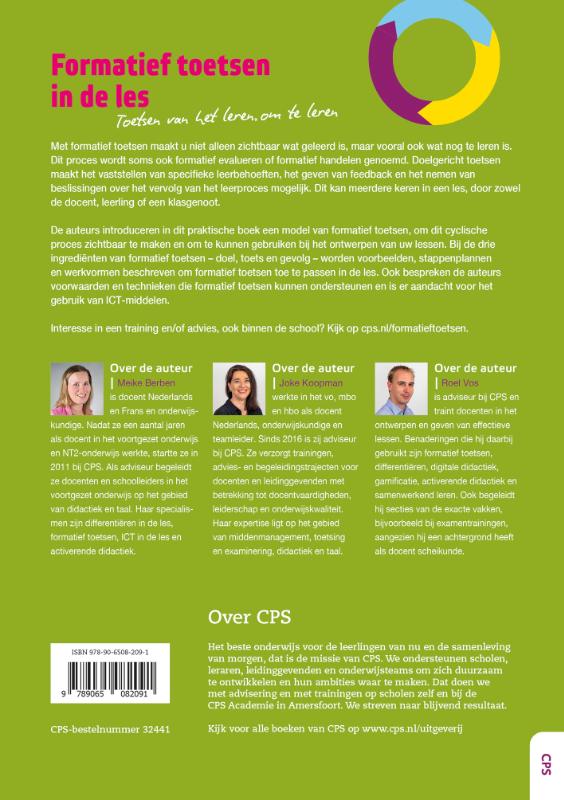 Formatief toetsen in de les Formatief toetsen in de les achterkant