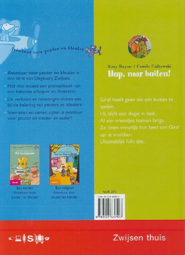 Hup, naar buiten! / Avontuur voor peuter en kleuter achterkant