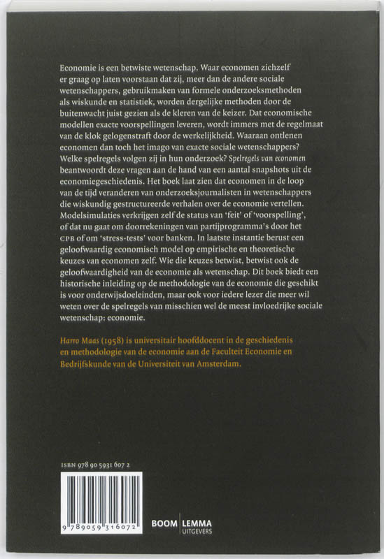 Spelregels van economen / Wetenschapsfilosofie in context achterkant