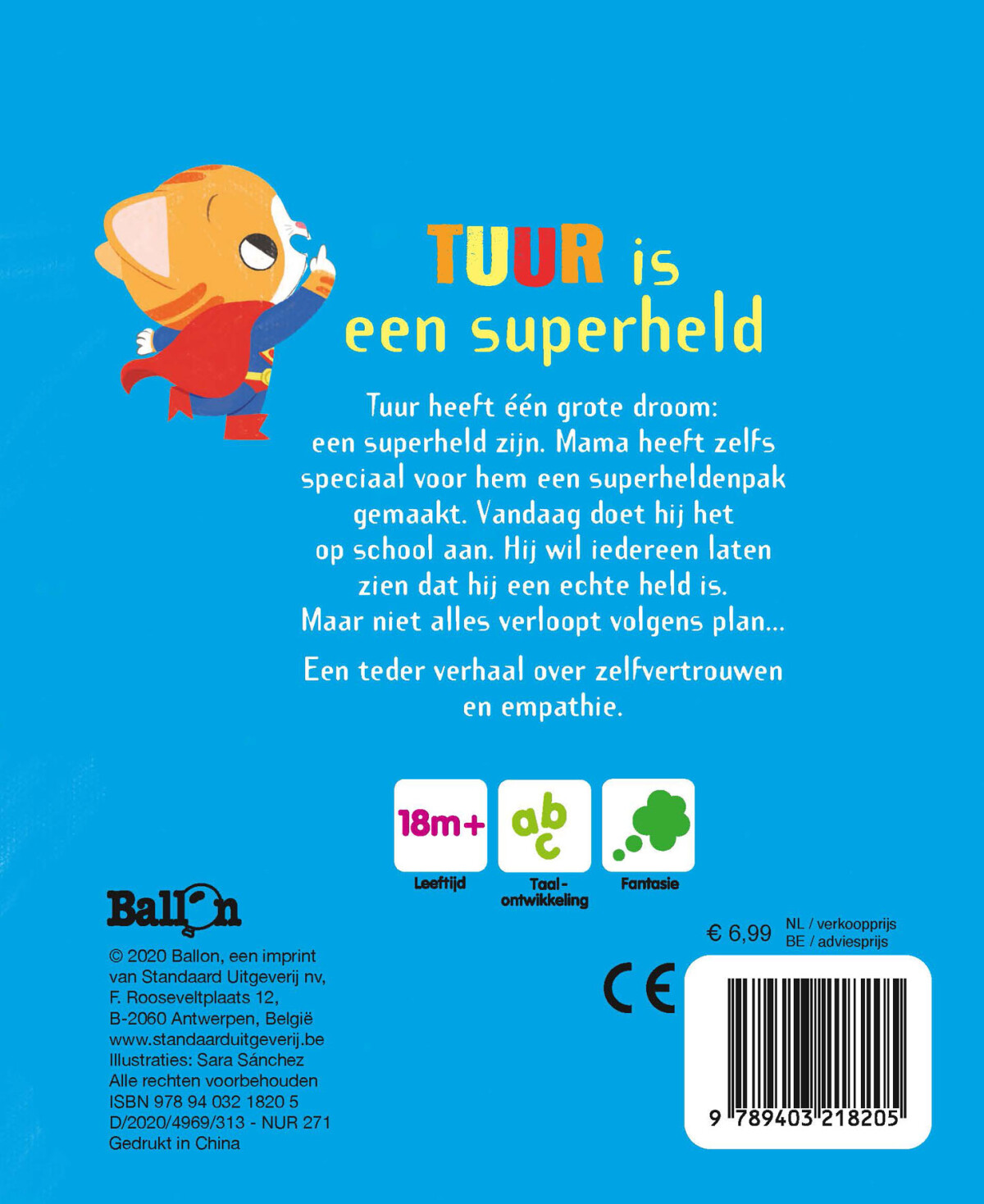 Tuur is een superheld / Tuur achterkant
